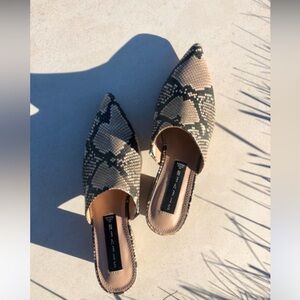 STEVE MADDEN SNAKE MULES